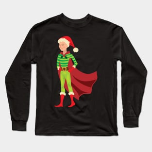 Christmas Superhero boy Long Sleeve T-Shirt